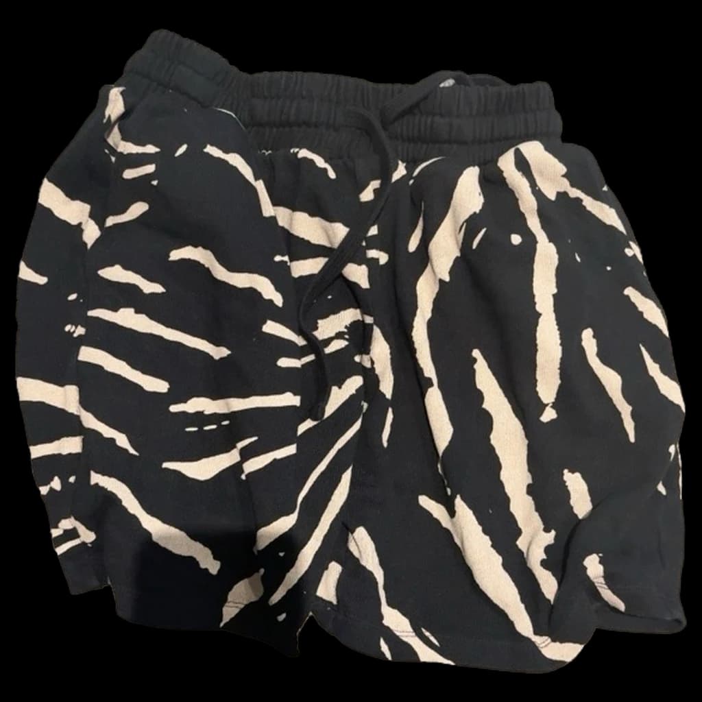 Black Tie-Dye Casual Shorts