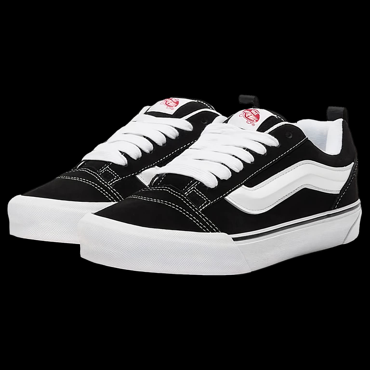 Black Suede Skate Sneakers with White Stripe