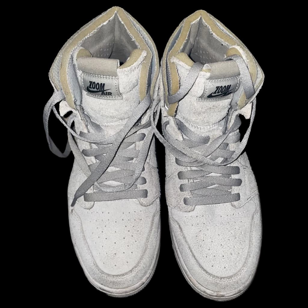 Grey Suede High-Top Sneakers